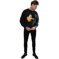 Looney Tunes Men's Daffy Duck Face Sweatshirt in Black | Size: 2XL