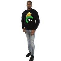 Looney Tunes Men's Marvin The Martian Face Sweatshirt in Black | Size: Medium