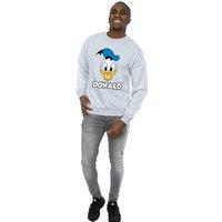 Disney Men's Donald Duck Face Sweatshirt in Grey | Size: 2XL