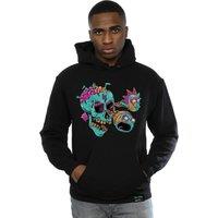 Rick & Morty Men's Eyeball Skull Pullover Hoodie in Black | Size: Small