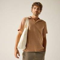 Regatta Men's Hadvo Open Neck Cotton Polo in Tan | Size: Medium