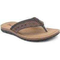 Pavers Men's Grippy Cross Strap Mule Sandals in Brown | Size: 6