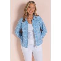 Anna Rose Women's Embroidered Jacket in Black | Size: 16