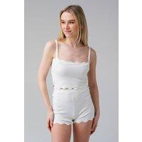 Influence Women's Sleeveless Square Neck Knit Cropped Top in White | Size: 10