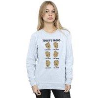 Guardians Of The Galaxy Women's Todays Mood Groot Sweatshirt in Grey | Size: Medium