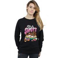 Scooby Doo Women's Life Is Sweet Sweatshirt in Black | Size: XL