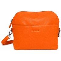 SADDLER Women's 'Brooklyn' RFID Adjustable Strap Leather Zip Top Handbag in Orange