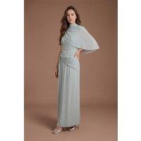 Coast Women's High Neck Drape Contour Collective Bridesmaid Dress in Sage | Size: 14