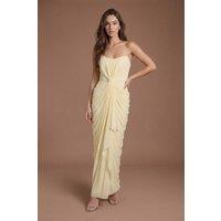 Coast Women's Corset Detail Contour Collective Bridesmaid Dress in Lemon | Size: 10
