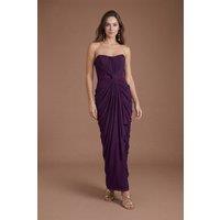 Coast Women's Corset Detail Contour Collective Bridesmaid Dress in Fig | Size: 12