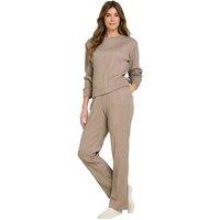 Amber Women's Cable Design Lounge Suit in Light Brown | Size: 20-22