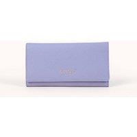 Assots London Women's CLAIRE' Pebble Grain Leather Flap Over Purse in Lilac