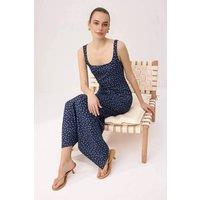 WOVCOR Women's Lace Texture Strappy Square Neck Fitted Maxi Dress | Size: XS