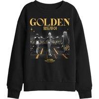 Netflix Kpop Demon Hunters Huntrix Golden Stage Kids Sweatshirt, Black | Size: 5-6 Years