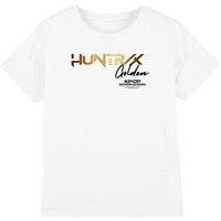 Netflix Kpop Demon Hunters Huntrix Golden Logo Kids T-Shirt, White | Size: 12-13 Years