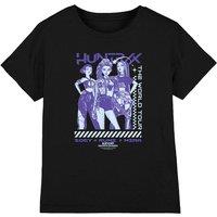 Netflix Kpop Demon Hunters Huntrix World Tour Posterized Kids T-Shirt, Black | Size: 12-13 Years
