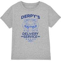 Netflix Kpop Demon Hunters Derpy'S Delivery Service Kids T-Shirt, Athl Heather in Light Grey | Size: 12-13 Years