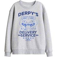 Netflix Kpop Demon Hunters Derpy'S Delivery Service Kids Sweat, Athl Heather in Light Grey | Size: 9-11 Years