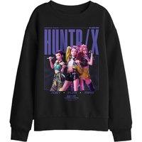 Netflix Kpop Demon Hunters Huntrix Honmoon World Tour Poster Kids Sweat, Black | Size: 12-13 Years