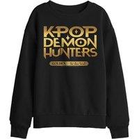 Netflix Kpop Demon Hunters Golden Tour Countdown Kids Sweatshirt, Black | Size: 7-8 Years