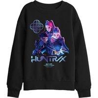 Netflix Kpop Demon Hunters Huntrix Demon Hunters Group Kids Sweatshirt, Black | Size: 9-11 Years
