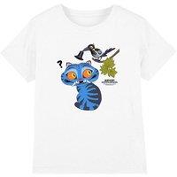 Netflix Kpop Demon Hunters Derpy & Sussie Hat Kids T-Shirt, White | Size: 12-13 Years