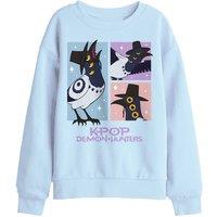Netflix Kpop Demon Hunters Sussie Boxes Kids Sweatshirt, Light Blue | Size: 9-11 Years