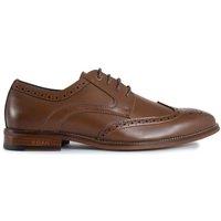 V.GAN Men's Mocha Brogue Shoes in Tan | Size: 8