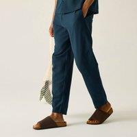 Regatta Men's Hadlin Cotton Linen Drawcord Trousers in Navy | Size: 2XL