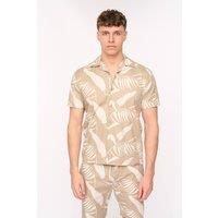 Duck&Cover Men's Hopkinton Lightweight Cotton-Stretch Co-ord Set in Light Stone | Size: Large