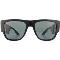 Versace Men's Rectangle Black Dark Grey Sunglasses