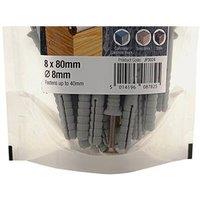 JCP CONSTRUCTION PRODUCTS Nylon Hammer Screws ZYP - 8 x 100mm - Box of 200 in Grey