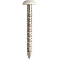 JCP CONSTRUCTION PRODUCTS A4-316 St/St Plastic Headed Nails - Box of 250 in White