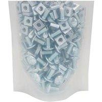 Unifix Mushroom Head Roofing Bolts Nuts BZP M6 x 40 - Box of 550 in Silver