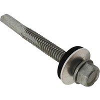 Forgefix Techfast Roofing Sheet To Steel Hex Screw & Washer No.5 Tip 5.5 X 4 in Silver