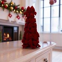 Garden Greatness Grand Red Velvet Tree Cone Decoration | Size: 1 Pack