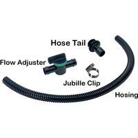 Primrose Hose Kit with Flow Adjuster, Tail & Jubilee Clip in Black 75cm