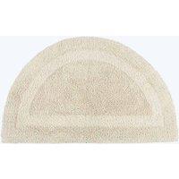 Homescapes Luxury Semi Circle Bath Mat Reversible 1600GSM 100% Cotton, 50 x 80cm in Cream | Size: 50 x 80 cm