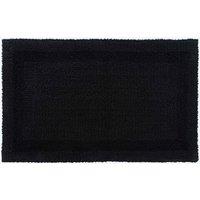 Homescapes Luxury Extra Large Bath Mat Reversible 1600GSM 100% Cotton, 70 x 120cm in Black | Size: 70 x 120 cm