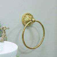 Melody Maison Luxe Gold Ring Towel Holder | Size: 60 cm x 100 cm
