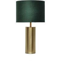First Choice Lighting Amber - Gold Touch Operated 40cm Table Lamp with Green Velvet Shade