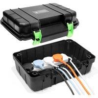Desiretech Weatherproof Outdoor Electric Box - IP54 (Electrical Box Only, Large) in Black