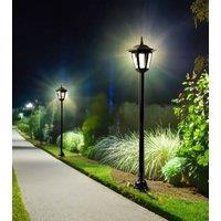 Marco Paul Large Outdoor Solar Lamp Post Light Black 115cm
