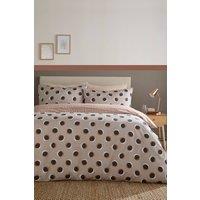 Fusion 'Polka Spot' All Over Spot Print Duvet Cover Set in Natural | Size: Double