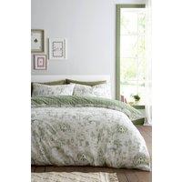 Fusion 'Woodland Toile' Woodland Scene Print Duvet Cover Set in Green | Size: Single