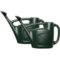 MANTRARAJ 2 Pack Plastic Watering Can Rose Head Detachable Water Can 6L Green