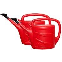 MANTRARAJ 2PK Plastic Watering Can Rose Head Detachable Garden Water Can 10L Red
