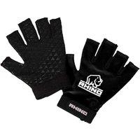 Rhino Pro Half Finger Rugby Mitts in Black | Size: S/M