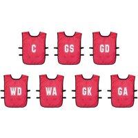 Precision Mesh Netball Training Bib (Pack of 7) in Red | Size: 15 Years