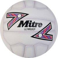 Mitre Ultragrip Netball 5 in Off-White